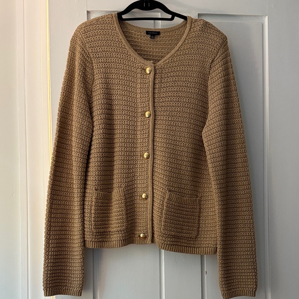 Tan Button-Up Women's Sweater